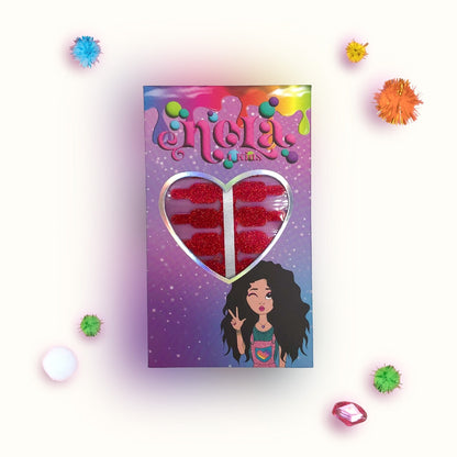 Rode Glitter Nagelstickers