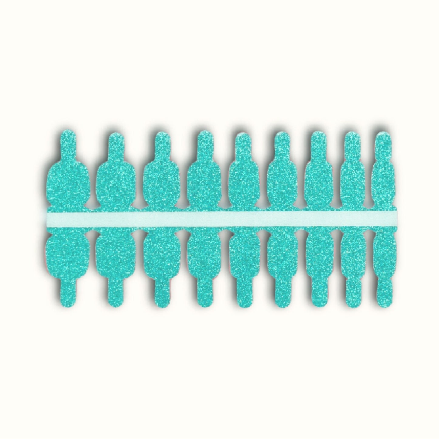 Turquoise Glitter Nagelstickers