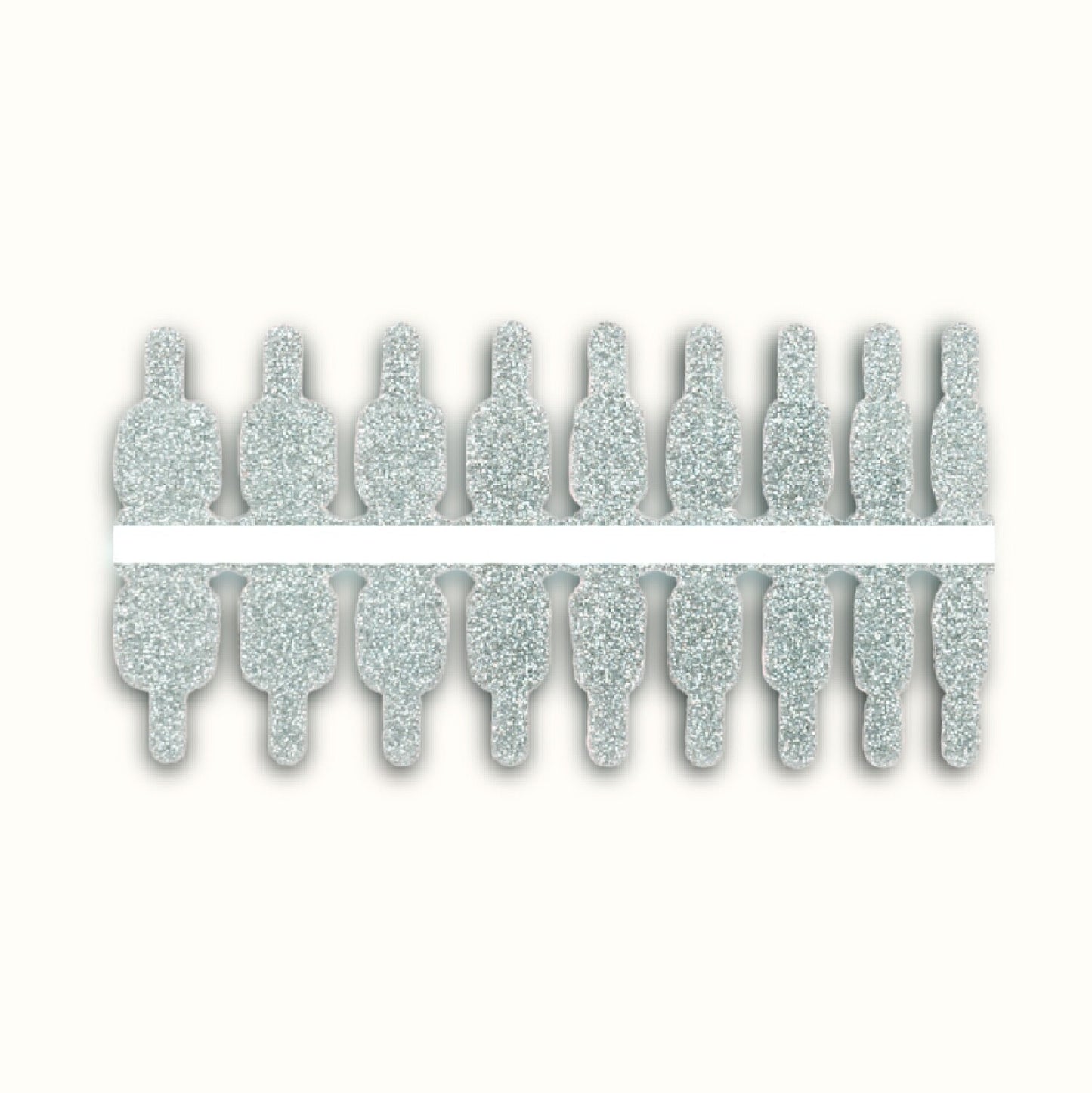 Zilver Glitter Nagelstickers