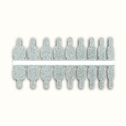 Zilver Glitter Nagelstickers