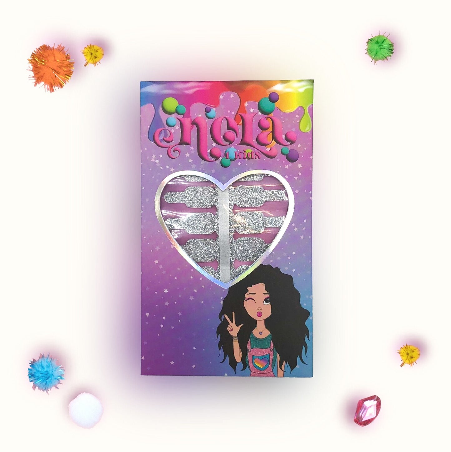 Zilver Glitter Nagelstickers