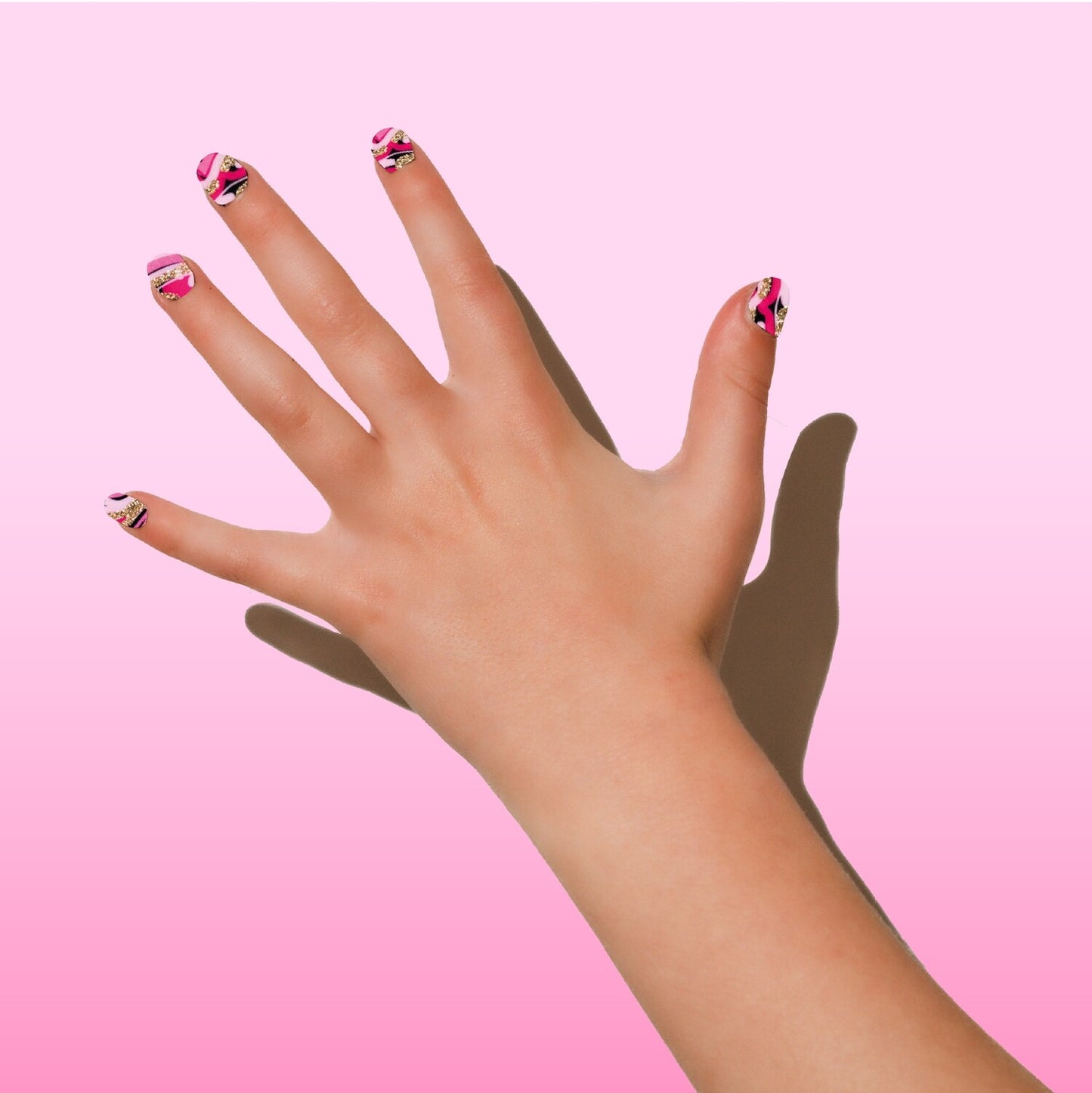 Roze Marmer Nagelstickers