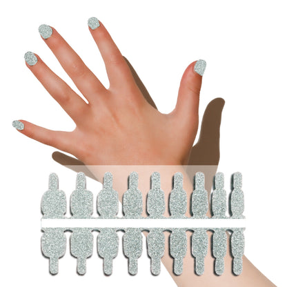 Zilver Glitter Nagelstickers